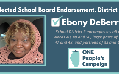 ONE People’s Campaign Endorses Ebony DeBerry for Chicago Elected School Board in the 2nd District