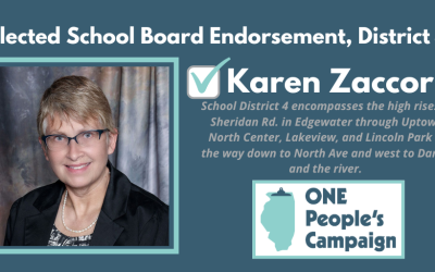 ONE People’s Campaign Endorses Karen Zaccor for Chicago Elected School Board in the 4th District
